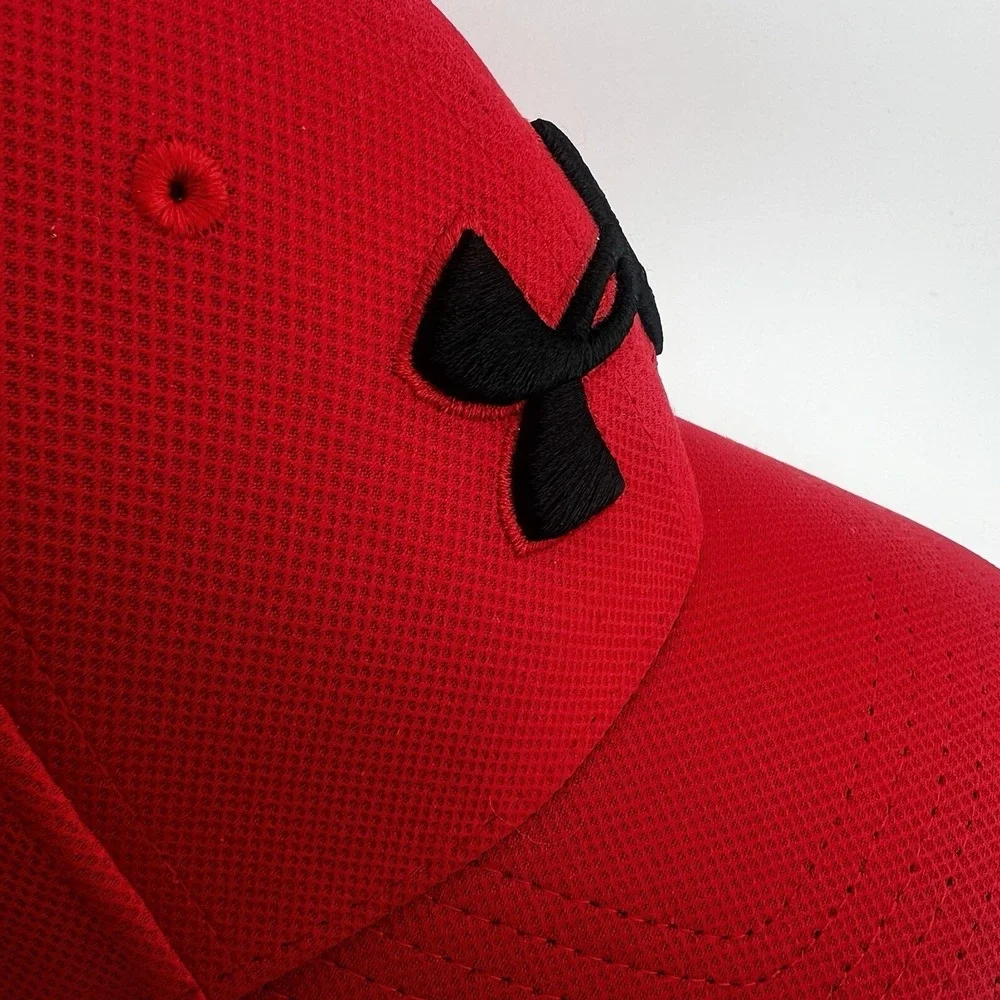 Under Armour Blitzing Stretch Fit Hat L/XL Red Black UA Classic Fit Cap